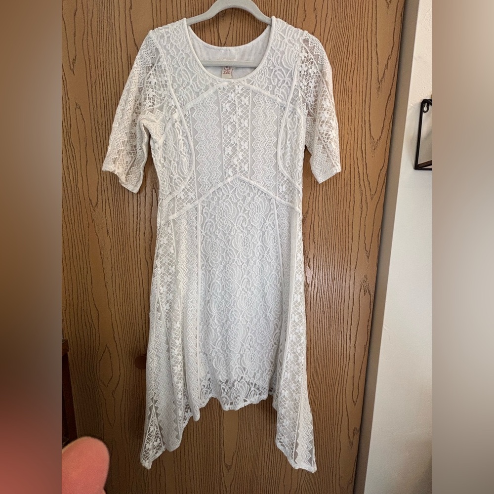 Sundance Allouette Women's Ivory Lace Handkerchief Dress